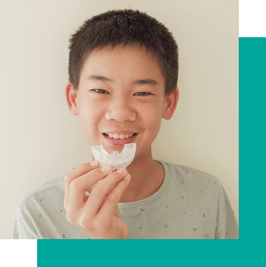 boy with early start ortho aligner