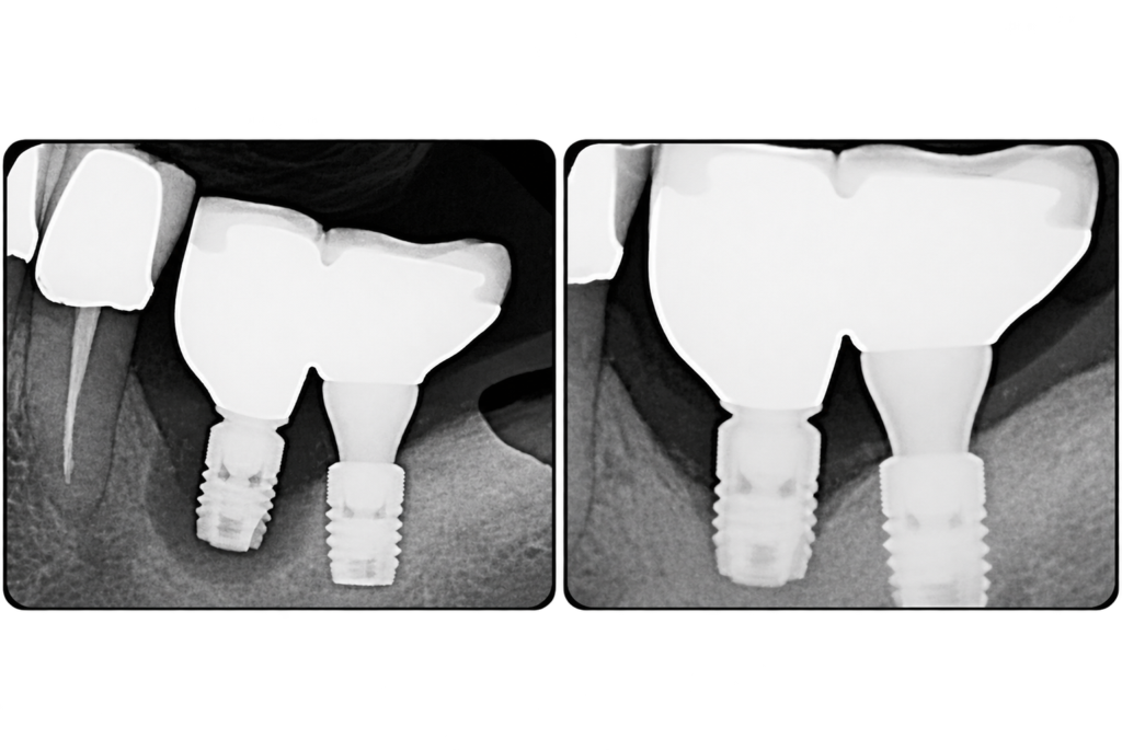 Before and after photo of the LAPIP procedure.