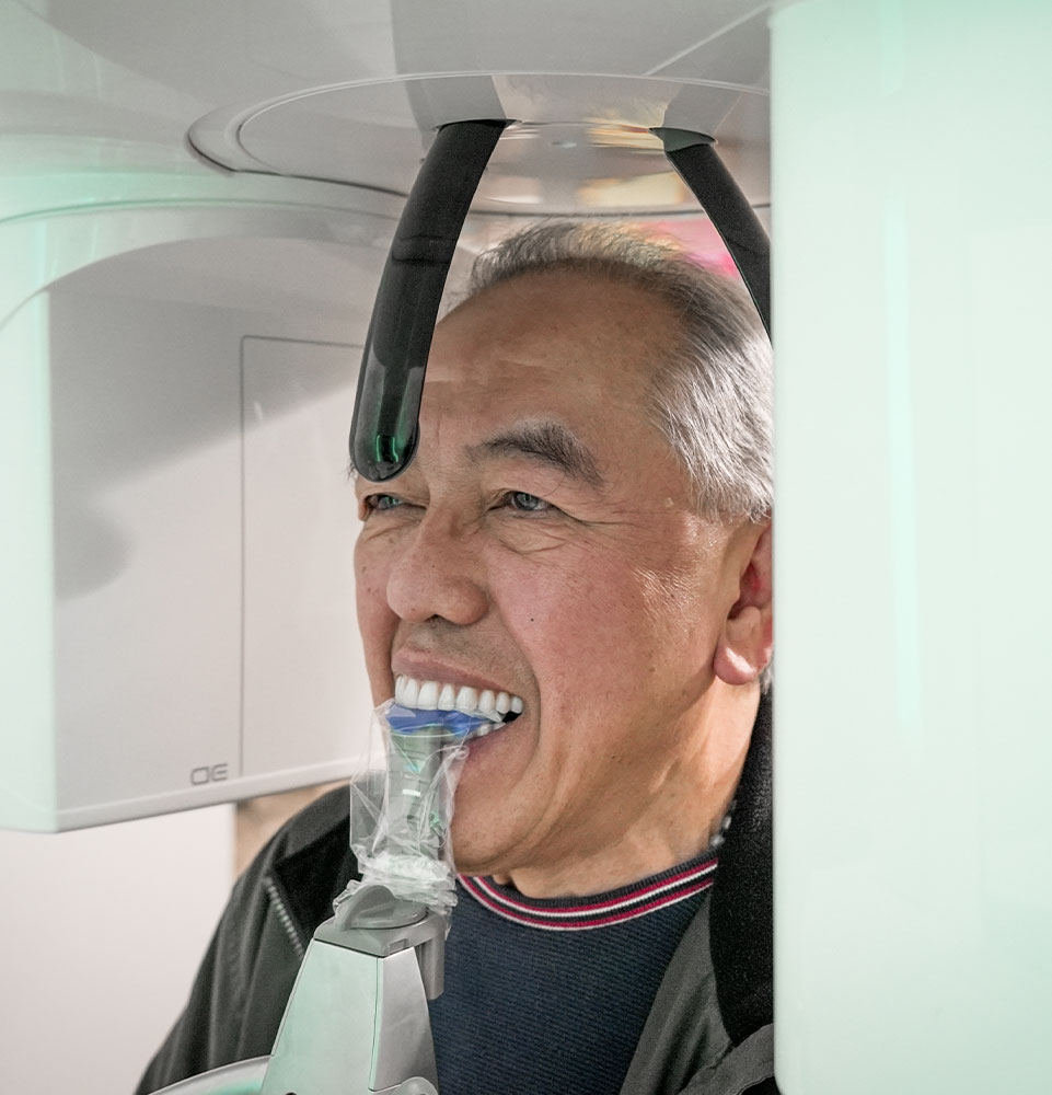 man getting cbct scan